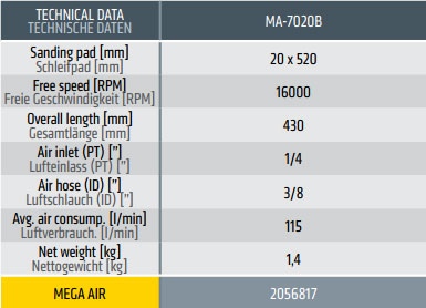 Pneumatska brusilica MA-7020B